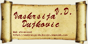 Vaskrsija Dujković vizit kartica